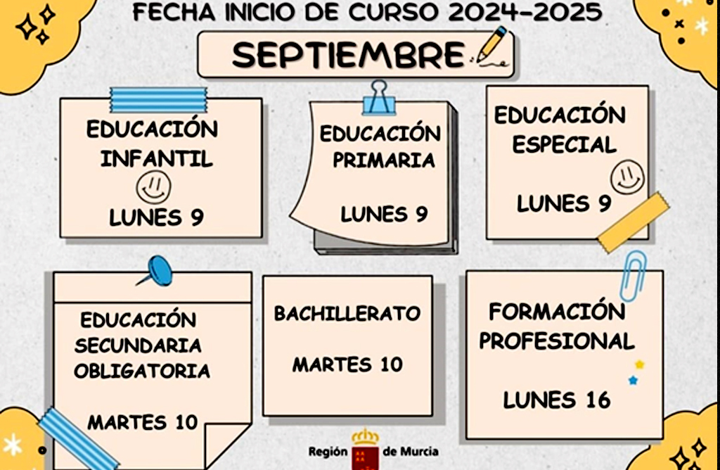 Las clases en Infantil, Primaria y Educacin Especial comenzarn el 9 de septiembre 